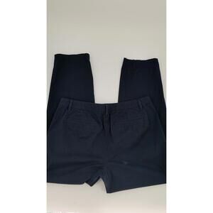 Talbots‎ Women's Navy Blue Cotton Blend Casual Pants Size 12 Classic Fit